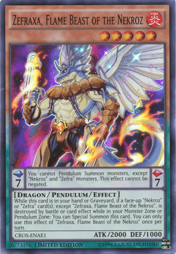 Zefraxa, Flame Beast of the Nekroz - CROS-ENAE1 Super Rare Limited Edition