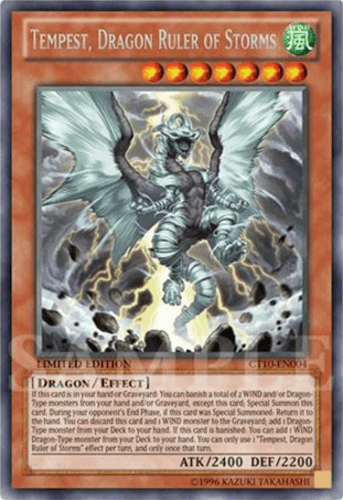 Tempest, Dragon Ruler of Storms - CT10-EN004 Secret Rare Limited Edition