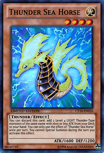 Thunder Sea Horse - CT10-EN016 Super Rare Limited Edition