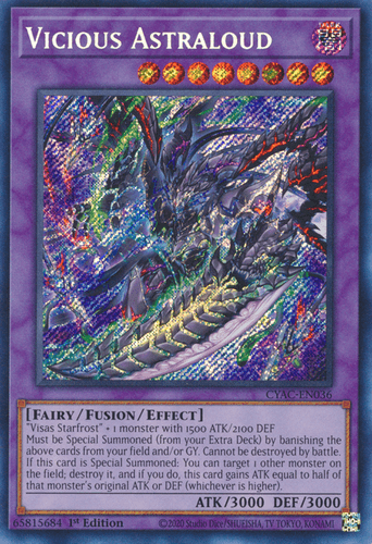 Vicious Astraloud - CYAC-EN036 Secret Rare 1st Edition