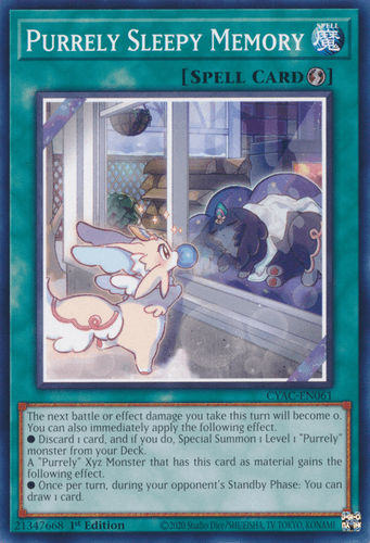 Purrely Sleepy Memory - CYAC-EN061 Common 1st Edition