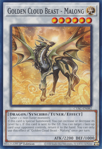 Golden Cloud Beast - Malong - CYAC-EN082 Common 1st Edition