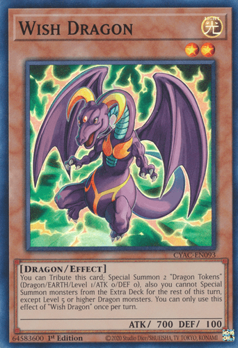 Wish Dragon - CYAC-EN093 Super Rare 1st Edition
