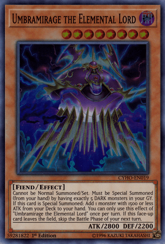 Umbramirage the Elemental Lord - CYHO-EN019 Super Rare 1st Edition