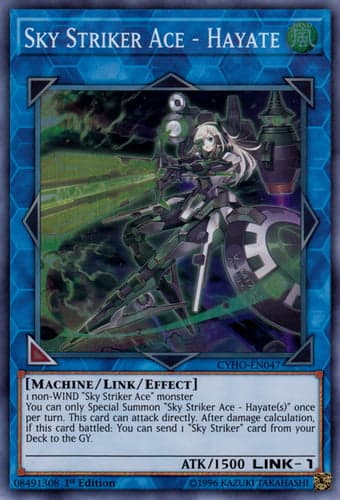 Sky Striker Ace - Hayate - CYHO-EN047 Super Rare 1st Edition