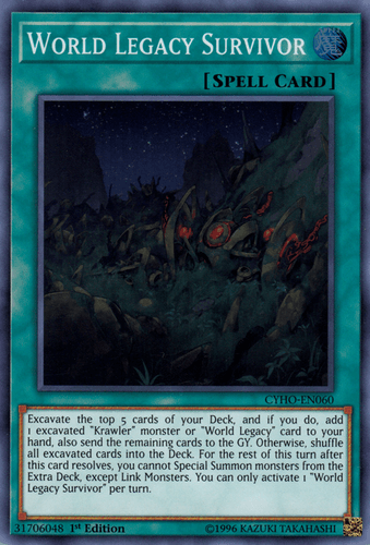 World Legacy Survivor - CYHO-EN060 Super Rare Unlimited
