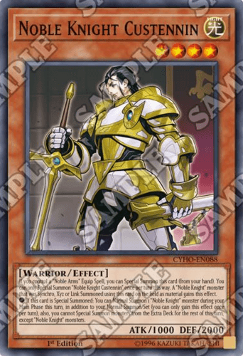 Noble Knight Custennin - CYHO-EN088 Super Rare 1st Edition