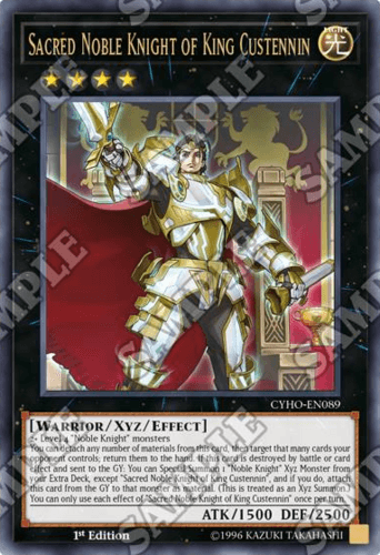 Sacred Noble Knight of King Custennin - CYHO-EN089 Ultra Rare 1st Edition