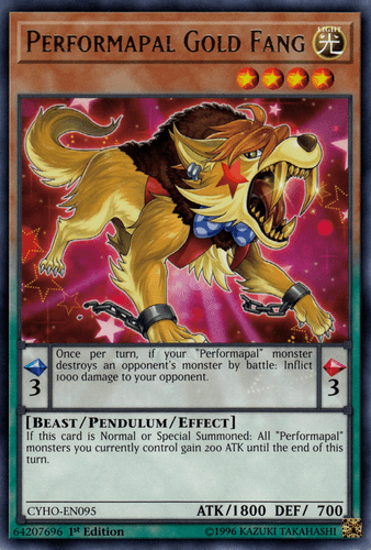 Performapal Gold Fang - CYHO-EN095 Rare Unlimited