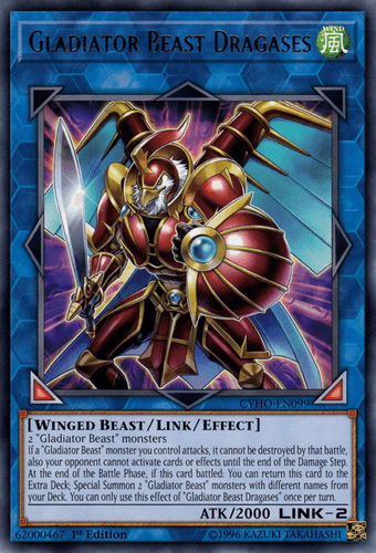Gladiator Beast Dragases - CYHO-EN099 Rare 1st Edition