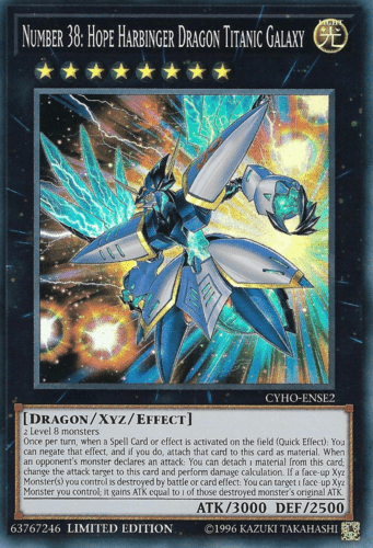 Number 38: Hope Harbinger Dragon Titanic Galaxy - CYHO-ENSE2 Super Rare Limited Edition