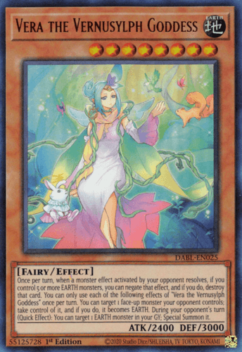 Vera the Vernusylph Goddess - DABL-EN025 Ultra Rare 1st Edition