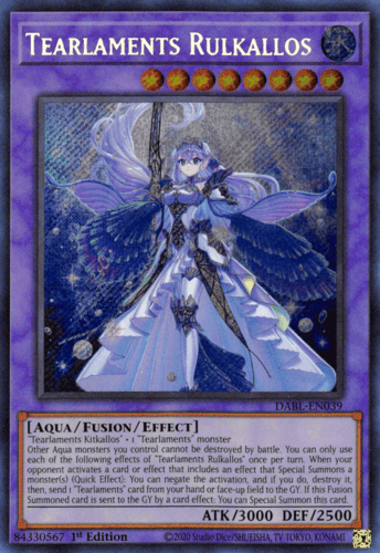 Tearlaments Rulkallos - DABL-EN039 Secret Rare 1st Edition