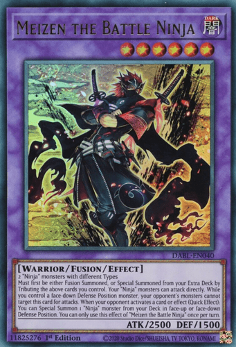Meizen the Battle Ninja - DABL-EN040 Ultra Rare 1st Edition