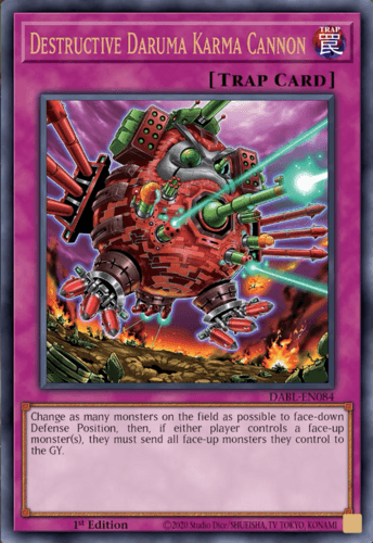 Destructive Daruma Karma Cannon - DABL-EN084 Ultra Rare 1st Edition
