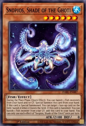 Snopios, Shade of the Ghoti - DABL-EN087 Super Rare 1st Edition
