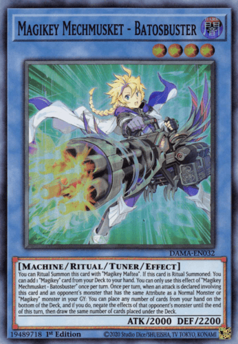 Magikey Mechmusket - Batosbuster - DAMA-EN032 Super Rare 1st Edition