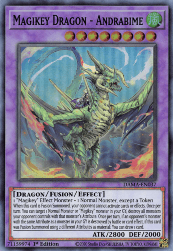 Magikey Dragon - Andrabime - DAMA-EN037 Super Rare 1st Edition