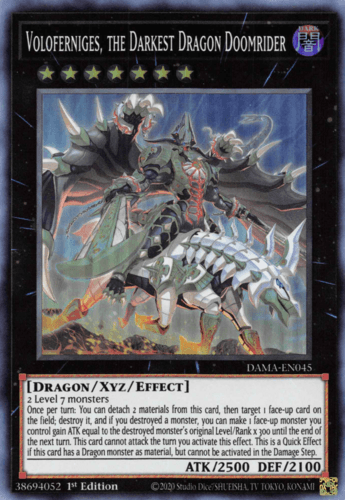 Voloferniges, the Darkest Dragon Doomrider - DAMA-EN045 Super Rare 1st Edition