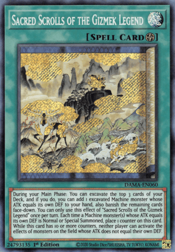 Sacred Scrolls of the Gizmek Legend - DAMA-EN060 Secret Rare 1st Edition