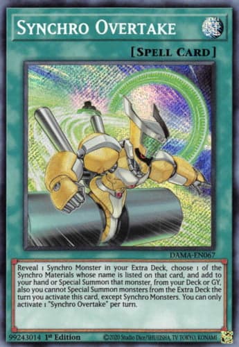 Synchro Overtake - DAMA-EN067 Secret Rare 1st Edition