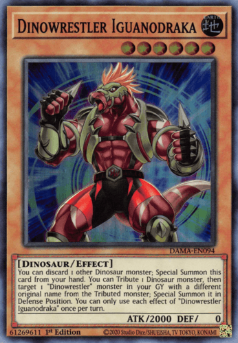 Dinowrestler Iguanodraka - DAMA-EN094 Super Rare 1st Edition