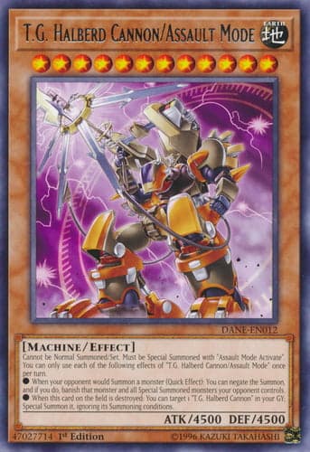 T.G. Halberd Cannon/Assault Mode - DANE-EN012 Rare 1st Edition