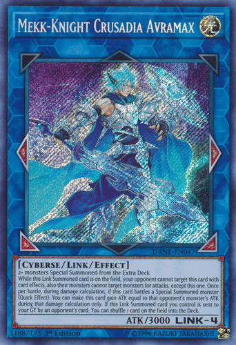 Mekk-Knight Crusadia Avramax - DANE-EN047 Secret Rare 1st Edition