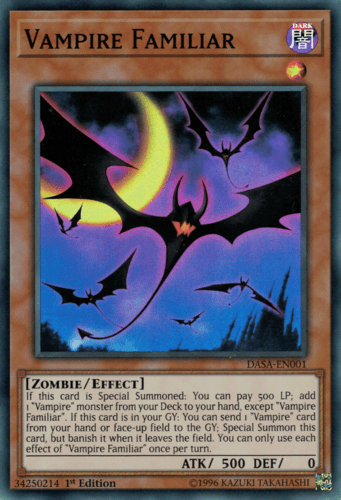 Vampire Familiar - DASA-EN001 Super Rare 1st Edition