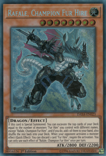 Rafale, Champion Fur Hire - DASA-EN023 Secret Rare Unlimited