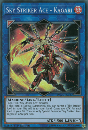 Sky Striker Ace - Kagari - DASA-EN027 Super Rare 1st Edition