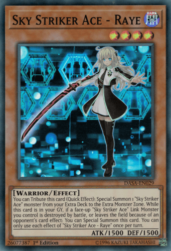 Sky Striker Ace - Raye - DASA-EN029 Super Rare 1st Edition