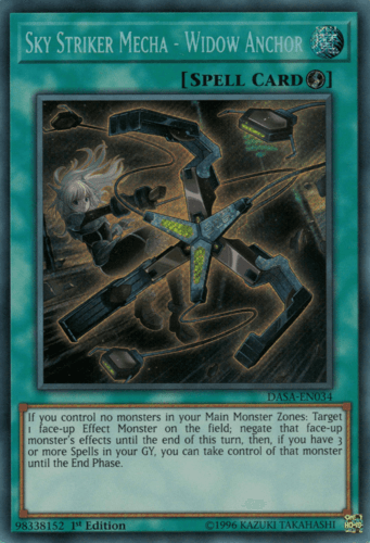 Sky Striker Mecha - Widow Anchor - DASA-EN034 Secret Rare 1st Edition