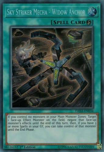 Sky Striker Mecha - Widow Anchor - DASA-EN034 Secret Rare Unlimited