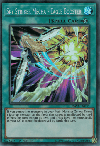 Sky Striker Mecha - Eagle Booster - DASA-EN035 Super Rare Unlimited