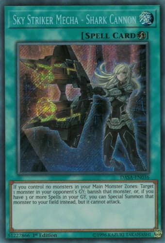 Sky Striker Mecha - Shark Cannon - DASA-EN036 Secret Rare Unlimited