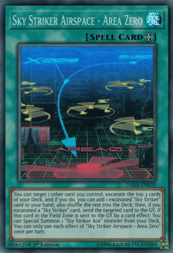 Sky Striker Airspace - Area Zero - DASA-EN039 Super Rare 1st Edition