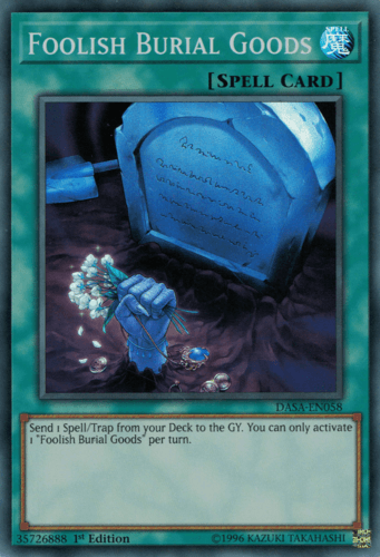 Foolish Burial Goods - DASA-EN058 Super Rare 1st Edition