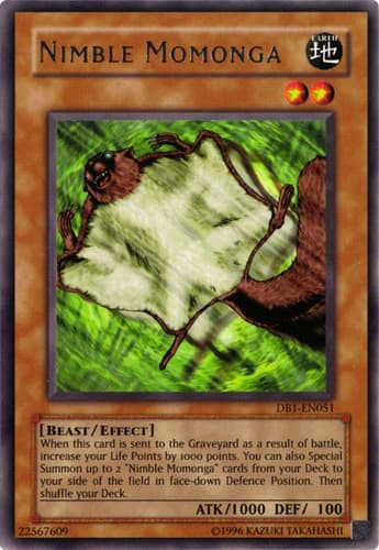 Nimble Momonga - DB1-EN051 Rare Unlimited
