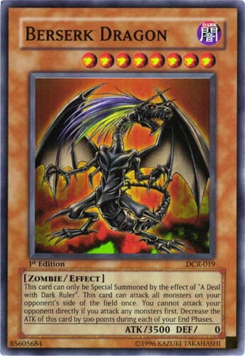 Berserk Dragon - DCR-019 Super Rare 1st Edition
