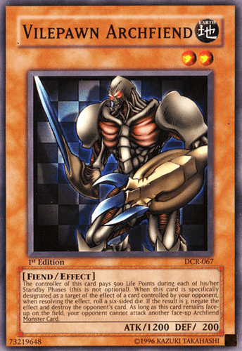 Vilepawn Archfiend - DCR-067 Common 1st Edition