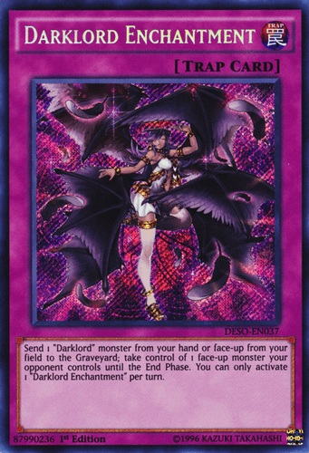 Darklord Enchantment - DESO-EN037 Secret Rare 1st Edition