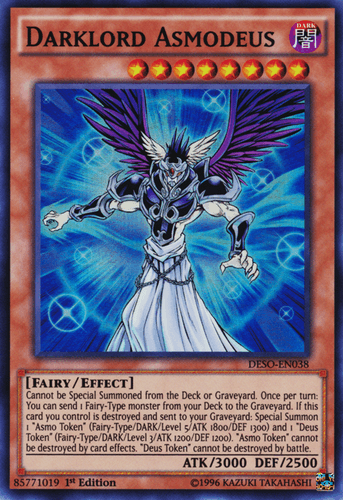 Darklord Asmodeus - DESO-EN038 Super Rare 1st Edition