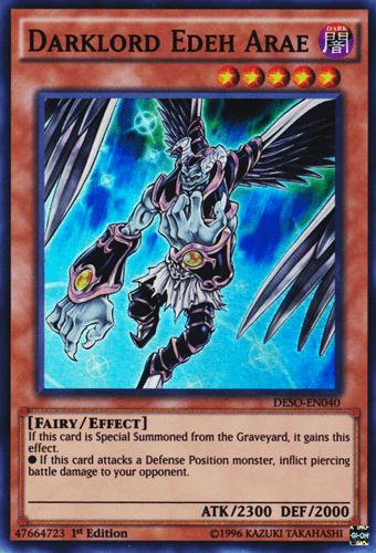 Darklord Edeh Arae - DESO-EN040 Super Rare 1st Edition