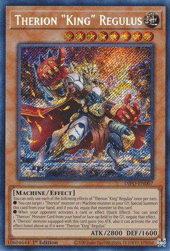 Therion "King" Regulus - DIFO-EN007 Secret Rare 1st Edition