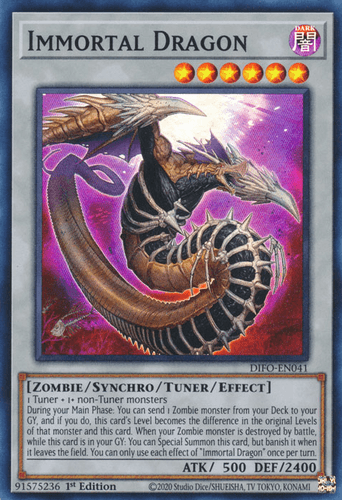 Immortal Dragon - DIFO-EN041 Super Rare 1st Edition