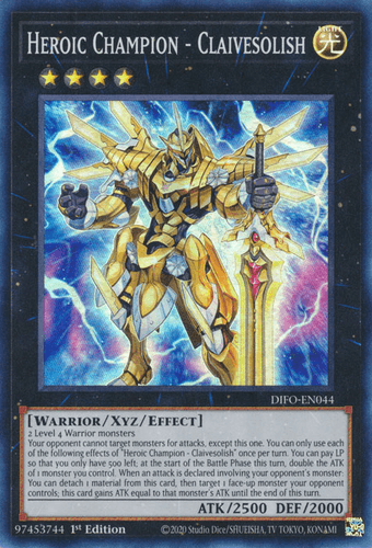 Heroic Champion - Claivesolish - DIFO-EN044 Super Rare 1st Edition
