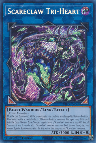 Scareclaw Tri-Heart - DIFO-EN049 Secret Rare 1st Edition