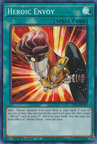 Heroic Envoy - DIFO-EN061 Super Rare 1st Edition