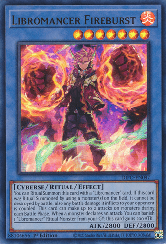 Libromancer Fireburst - DIFO-EN087 Ultra Rare 1st Edition